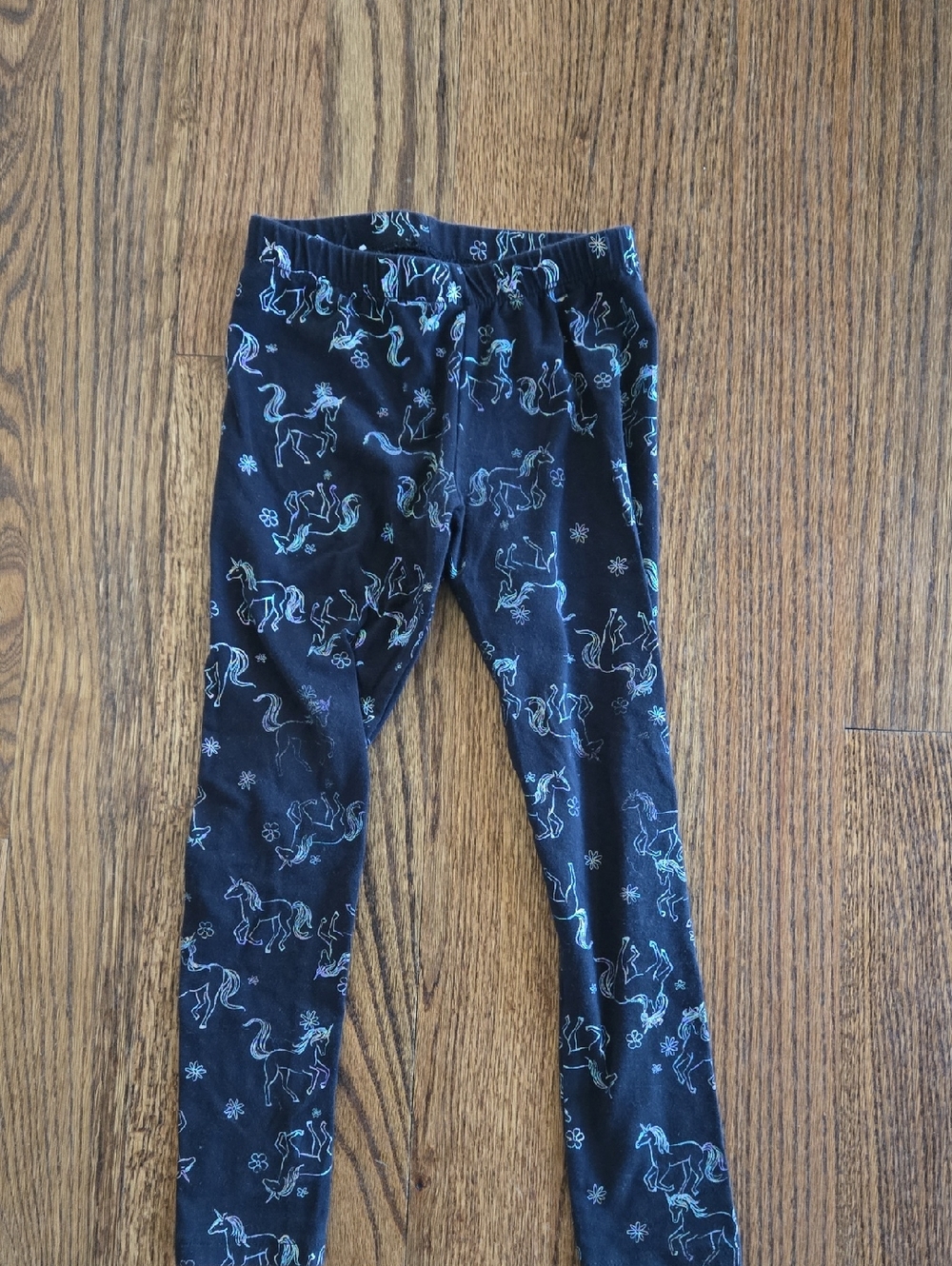 jumping beans Black Leggings with Subtle Pastel Print